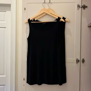Set of 2 | Eileen Fisher black long silk sleeveless tops (size small)